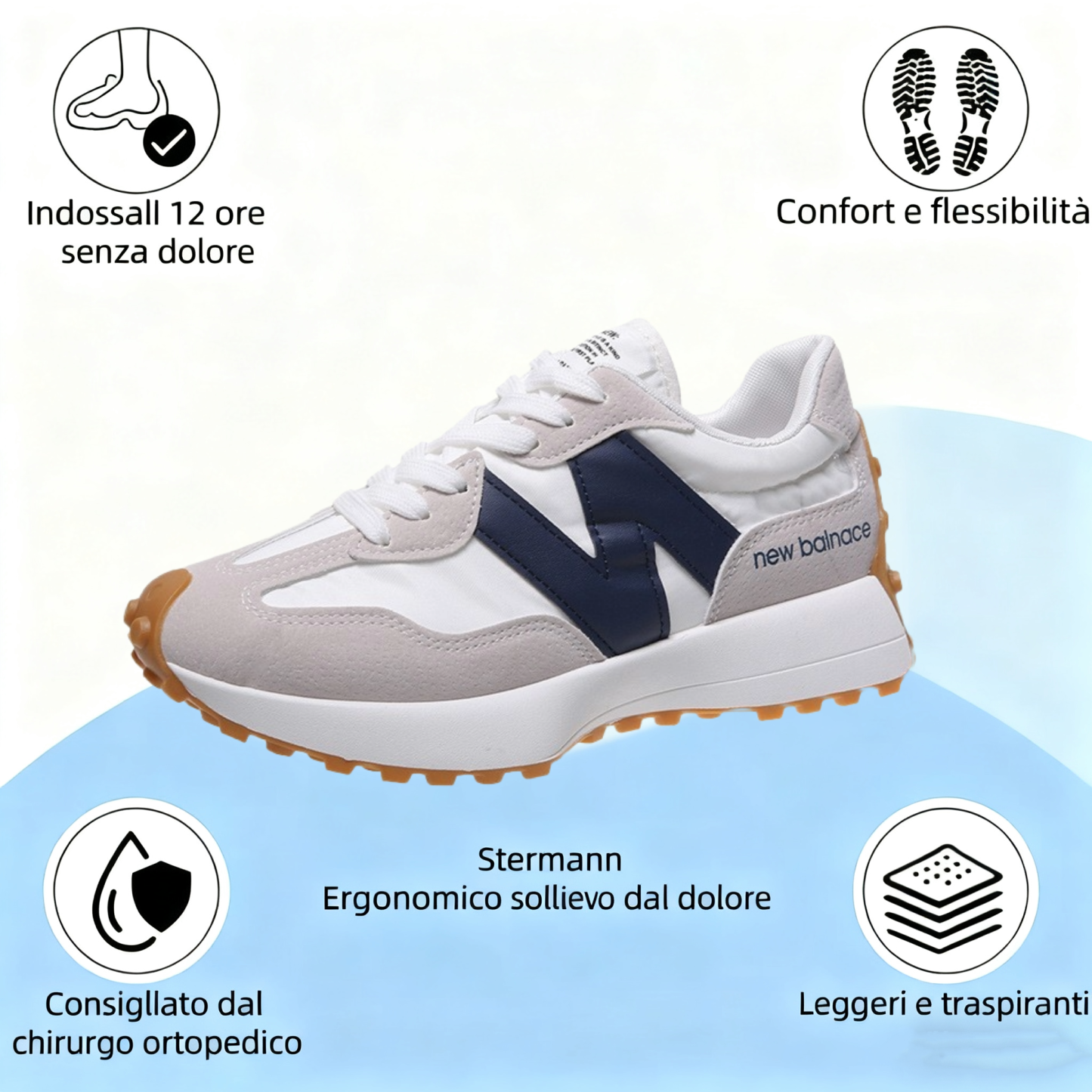 🔥 Sconto del 30% oggi - Non lasciartelo sfuggire! ⏰ - Scarpe ortopediche in pelle spazzolata di un lussuoso marchio australiano, morbide, comode e con un supporto eccellente 🦶 - Allevia il dolore ai piedi