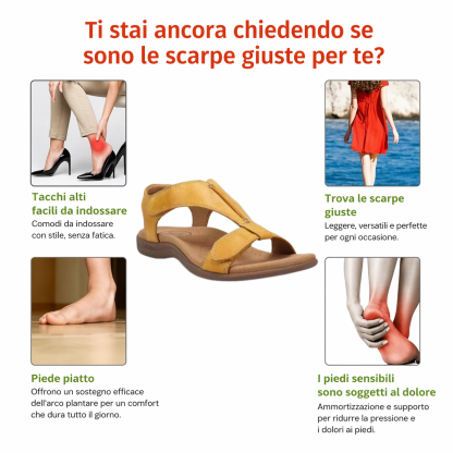 🎁Offerta a tempo limitato: 30% di sconto 🔴Sandali da passeggio regolabili con tallone aperto 🦶Eleganti e adatti a piedi piatti e per alleviare il dolore al tallone ✅Disponibili in diverse taglie