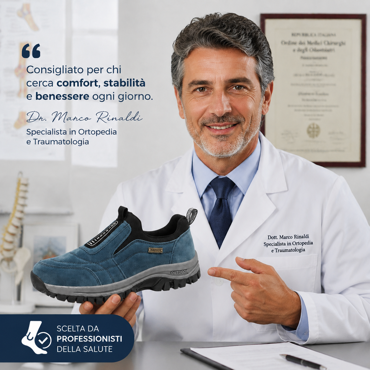 ⏰Sconto del 30% - Non perdete l'occasione! 🔥Bestseller 2026✅ Scarpe comode da passeggio, supporto per l'arco plantare, alleviano il dolore ai piedi - Design ergonomico