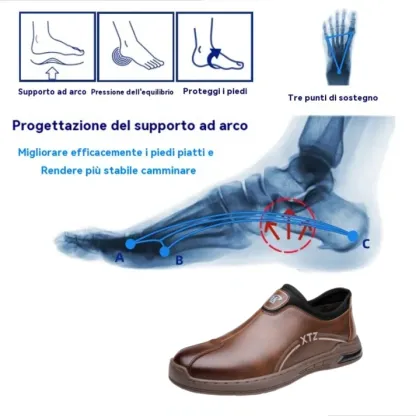 🐂 Scarpe da uomo in pelle di vitello prodotte in Australia 👞 Cucite a mano, facili da indossare e da togliere ✅ Supporto dell'arco plantare, sollievo dal dolore - camminare confortevole