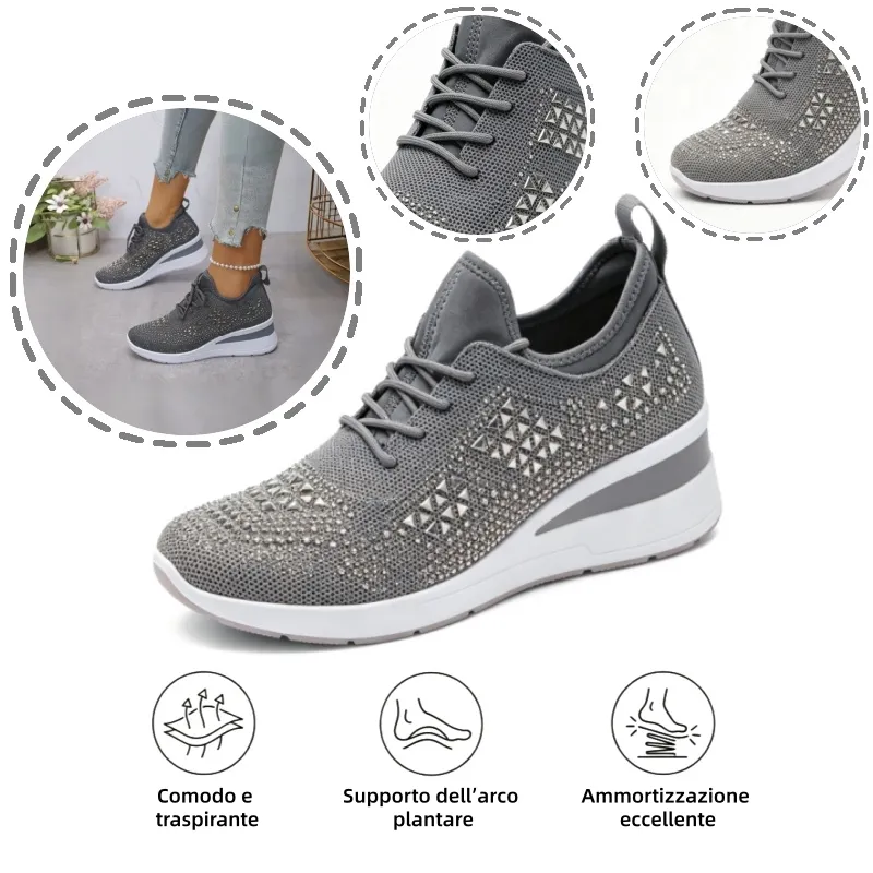 🔥 Scarpe ortopediche estive da donna in mesh — Supporto per l'arco plantare, tacco piatto — Ideali per chi soffre di fascite plantare — Facili, comode e senza dolore a ogni passo ✅