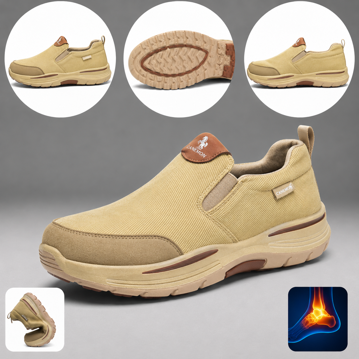 🔥Scarpe ortopediche dal design ergonomico⏰ Scarpe in tela leggere e traspiranti 👞 Gamma completa di taglie: cammina con sicurezza