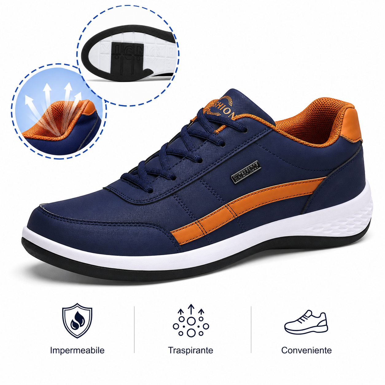 (⏰Sconto del 70% oggi, da non perdere🔥) Scarpe casual da uomo, comode ✅ Supporto plantare - design ergonomico