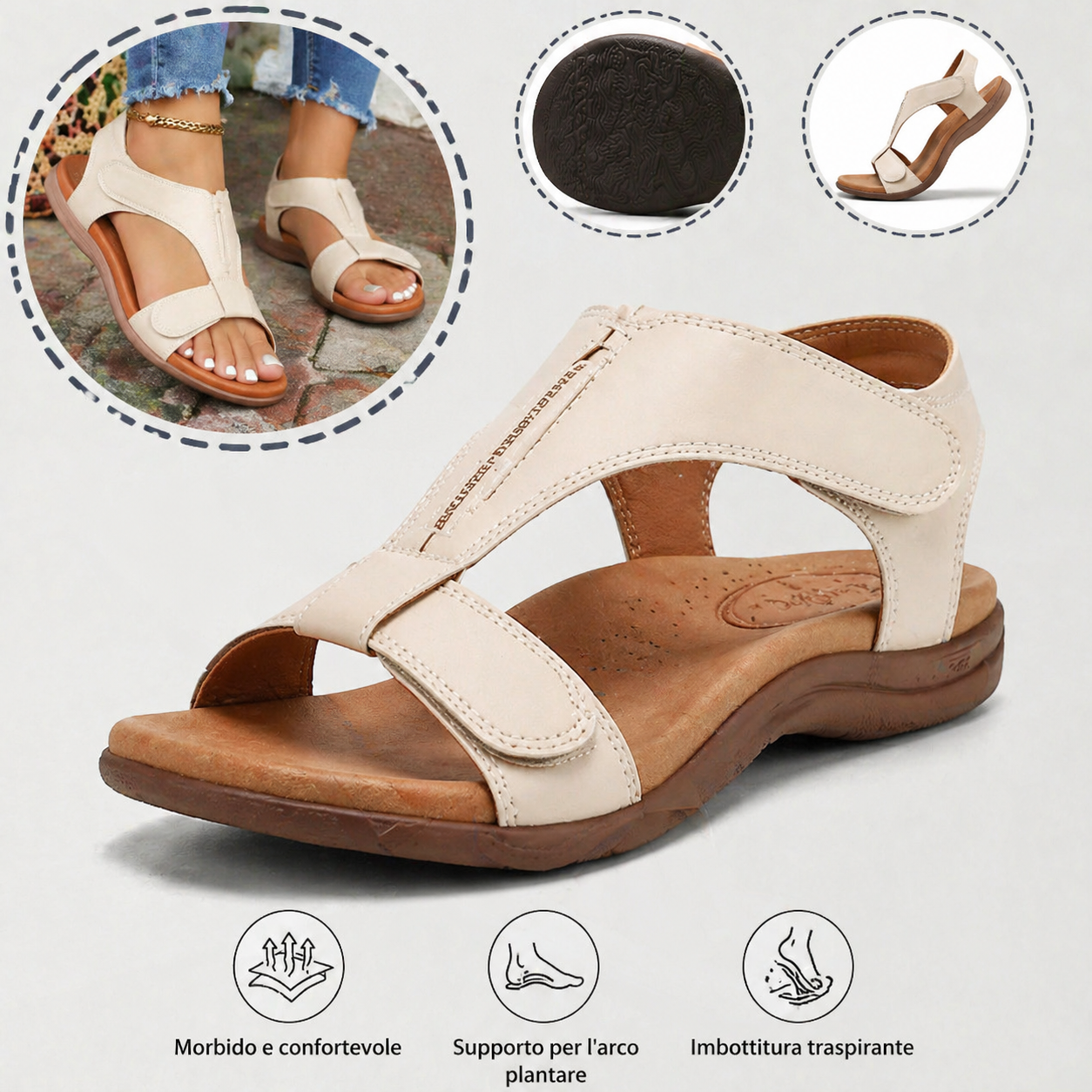 🎁Offerta a tempo limitato: 30% di sconto 🔴Sandali aperti in punta regolabili 🦶Eleganti e comodi, proteggono i tuoi piedi ✅Disponibili in diverse taglie