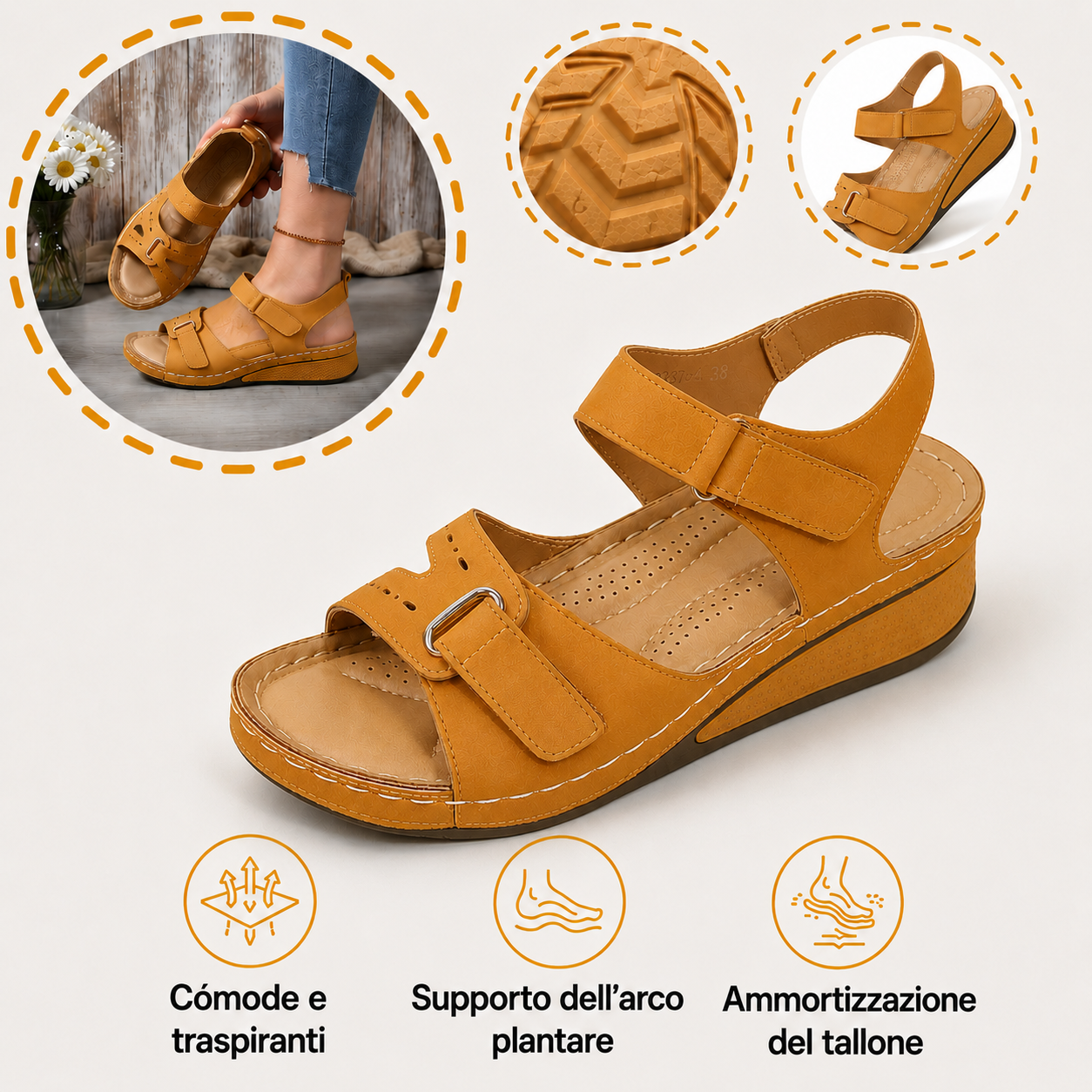 🎁Offerta a tempo limitato: 30% di sconto 🔴Sandali aperti in punta regolabili 🦶Eleganti e comodi, proteggono i tuoi piedi ✅Disponibili in diverse taglie