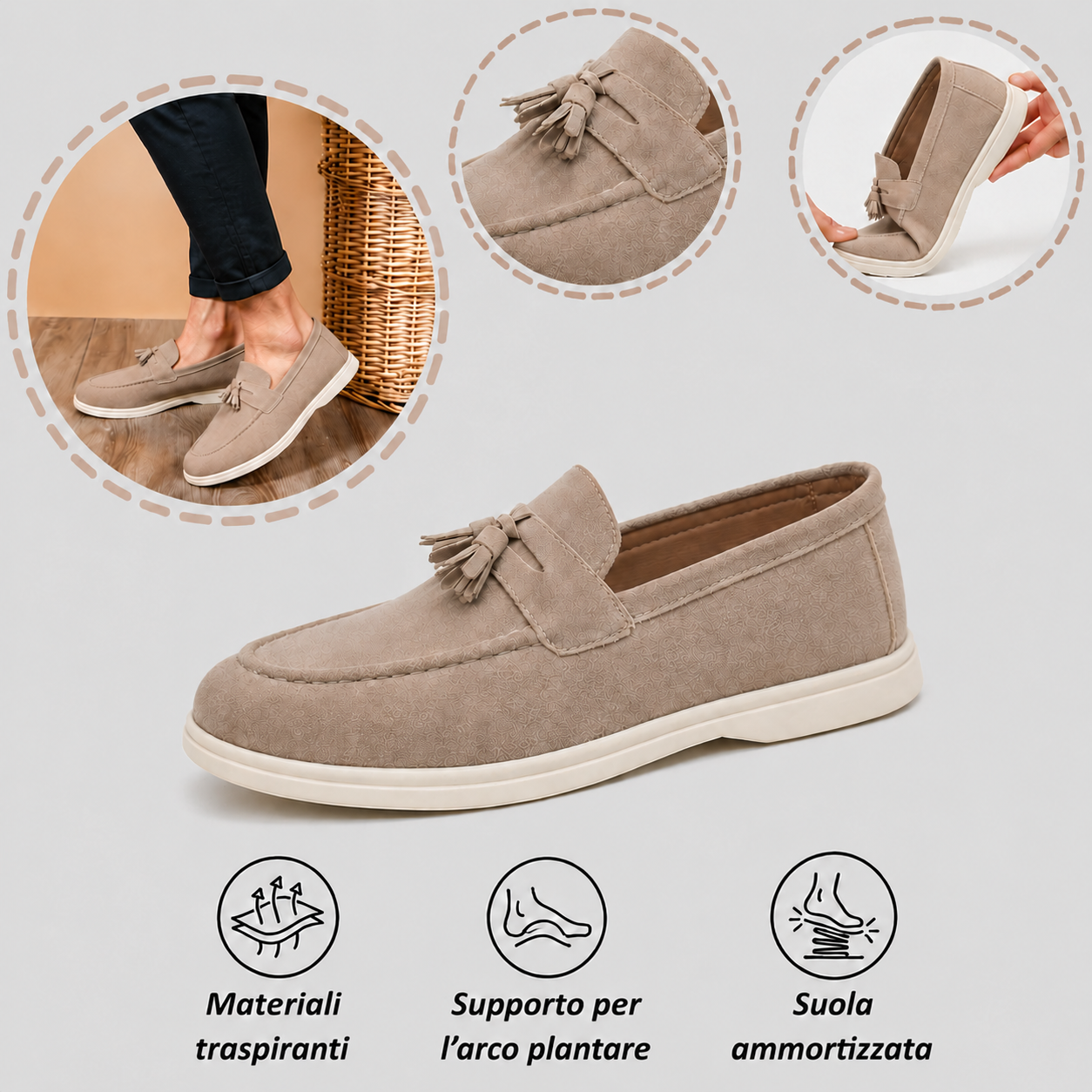 🔥Scarpe ortopediche dal design ergonomico⏰ Scarpe in tela leggere e traspiranti 👞 Gamma completa di taglie: cammina con sicurezza