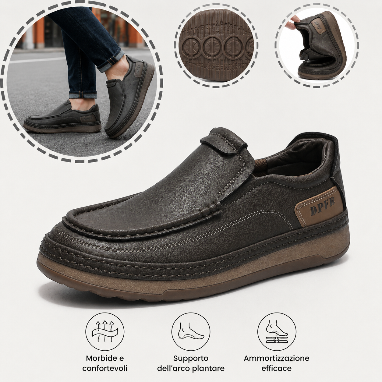 🔥Scarpe ortopediche dal design ergonomico⏰ Leggere e traspiranti👞 Gamma completa di taglie: cammina con sicurezza