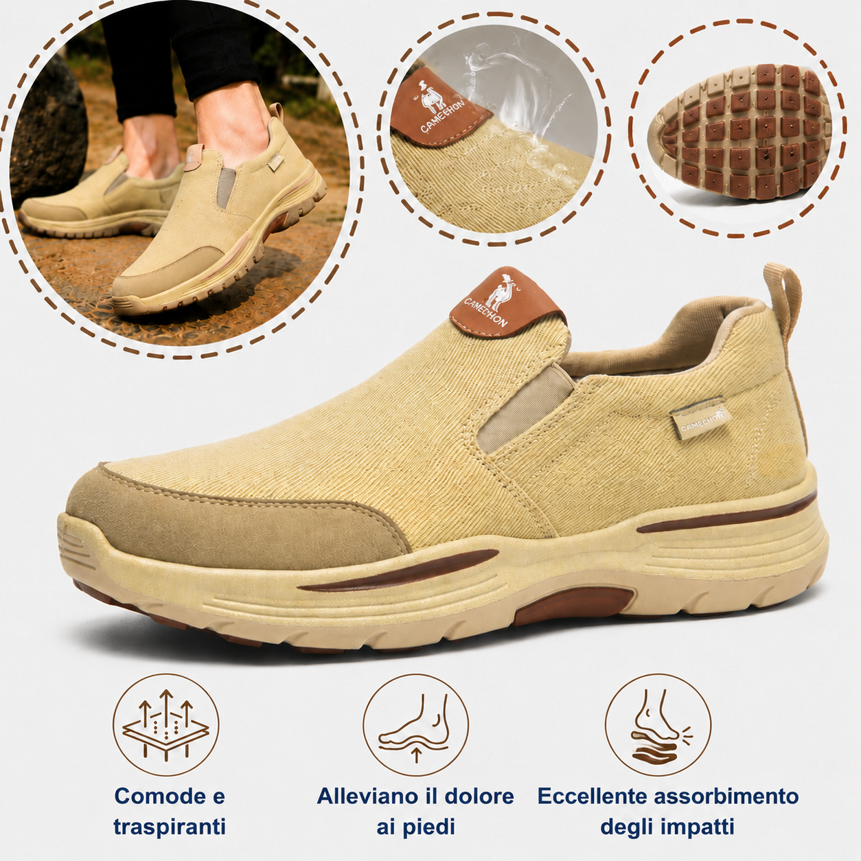 🔥 Scarpe ortopediche da uomo australiane, fatte a mano 👞 Sollievo intelligente dal dolore, facili da indossare e da togliere ✅ Impermeabili e antiscivolo - Ampia gamma di taglie