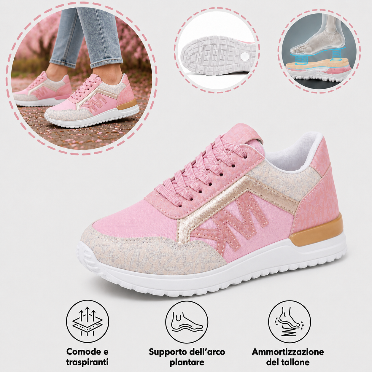 🔥 Scarpe sportive casual da donna, fatte a mano in Australia 👞 Sollievo intelligente dal dolore, facili da indossare e da togliere ✅ Supporto e correzione: impermeabili e antiscivolo