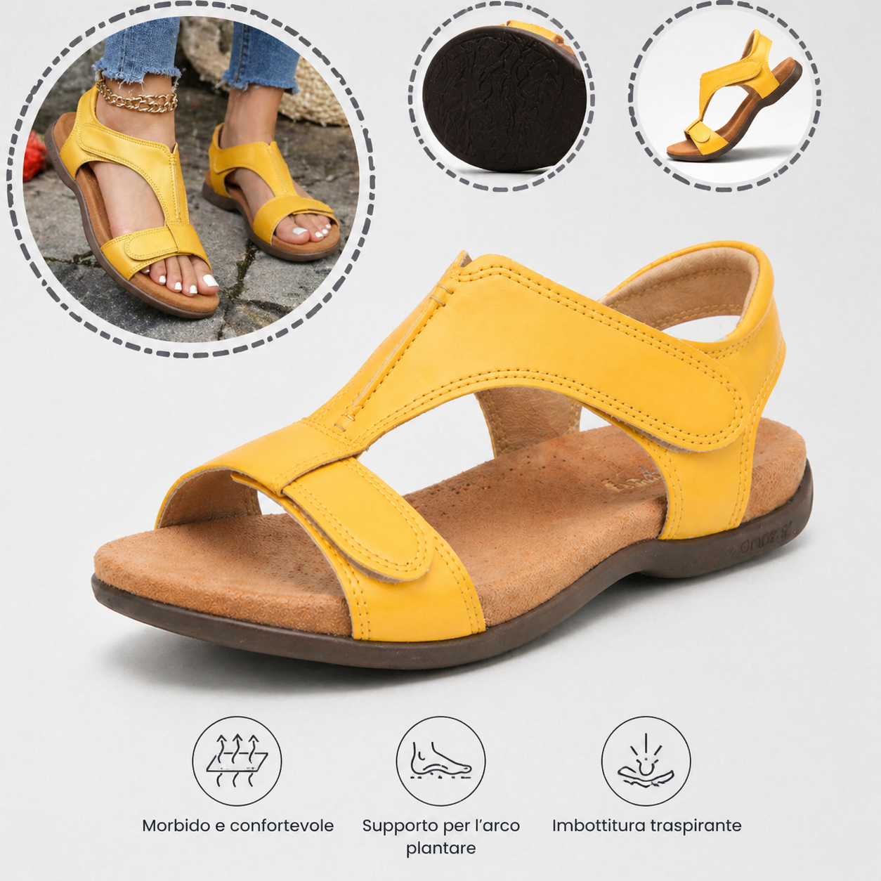 🎁Offerta a tempo limitato: 30% di sconto 🔴Sandali aperti in punta regolabili 🦶Eleganti e comodi, proteggono i tuoi piedi ✅Disponibili in diverse taglie