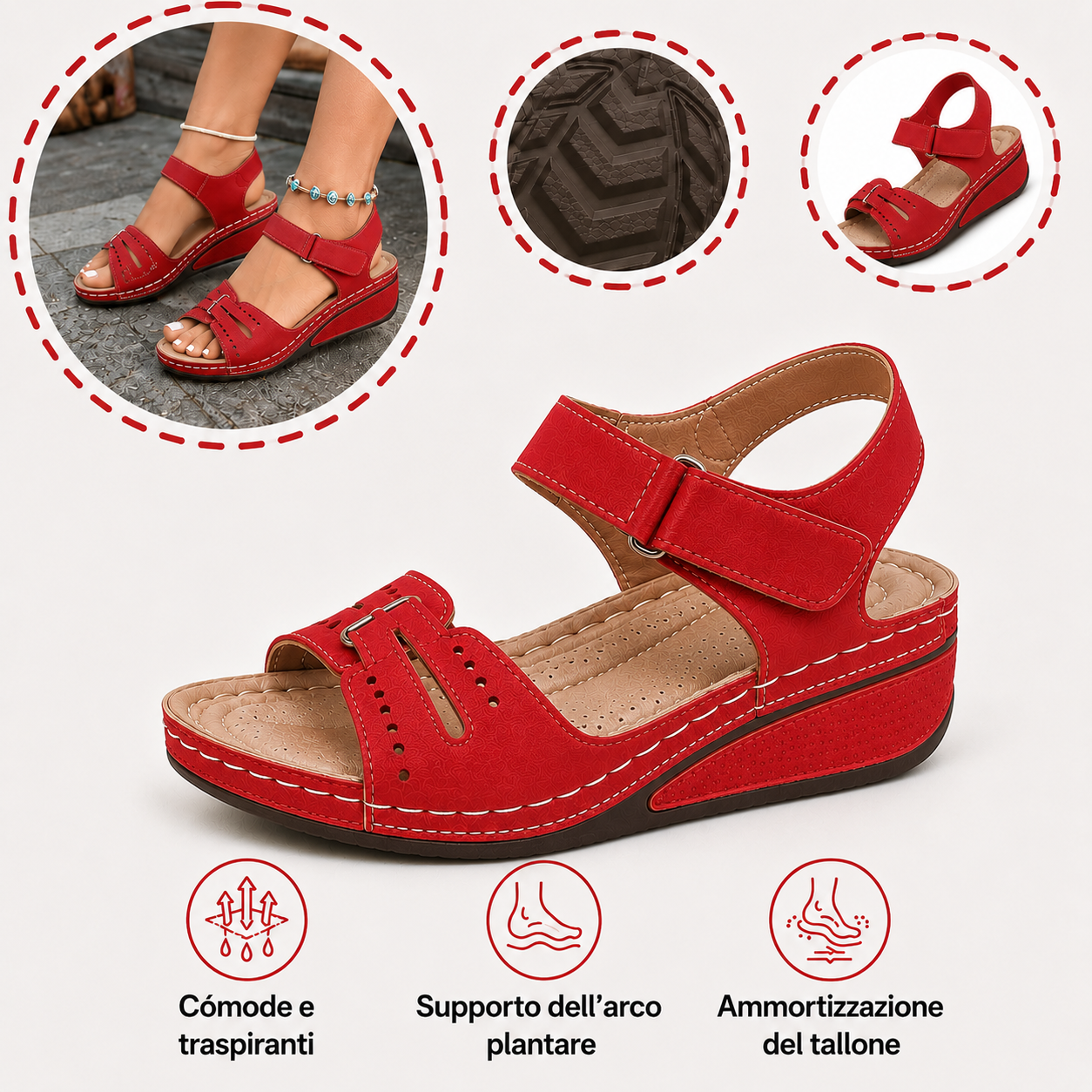🎁Offerta a tempo limitato: 30% di sconto 🔴Sandali aperti in punta regolabili 🦶Eleganti e comodi, proteggono i tuoi piedi ✅Disponibili in diverse taglie