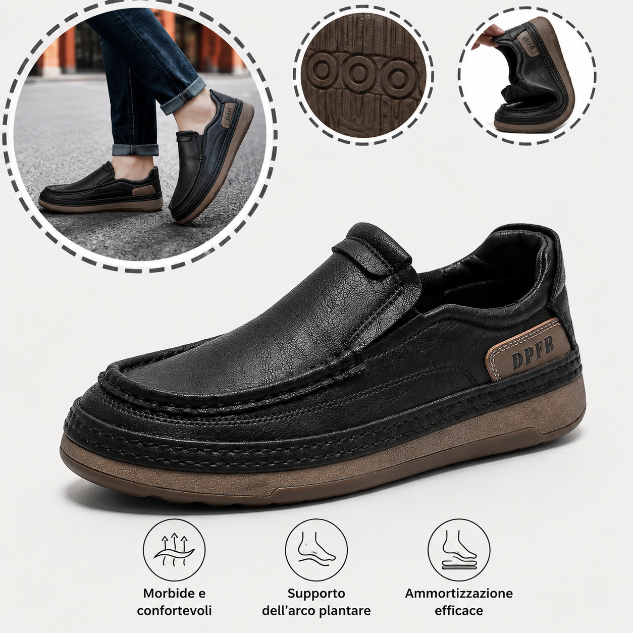 🔥Scarpe ortopediche dal design ergonomico⏰ Leggere e traspiranti👞 Gamma completa di taglie: cammina con sicurezza