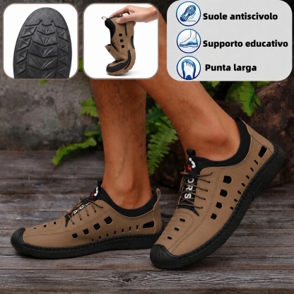 🐂 Scarpe da uomo in pelle di vitello, cucite a mano in Australia 👞 Sollievo dal dolore intelligente tramite intelligenza artificiale, facili da indossare e da togliere ✅ Correttive a tutto tondo- impermeabili e antiscivolo