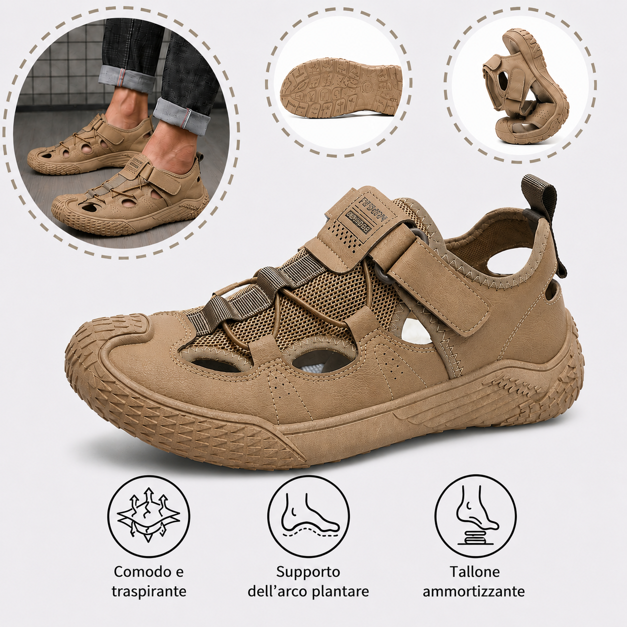 ⏰Sconto del 30% oggi - Non perdete l'occasione! 🔥 - Scarpe estive ortopediche in morbida pelle scamosciata, comode e altamente sostenitive, di un marchio australiano di lusso - Alleviano il dolore ai piedi