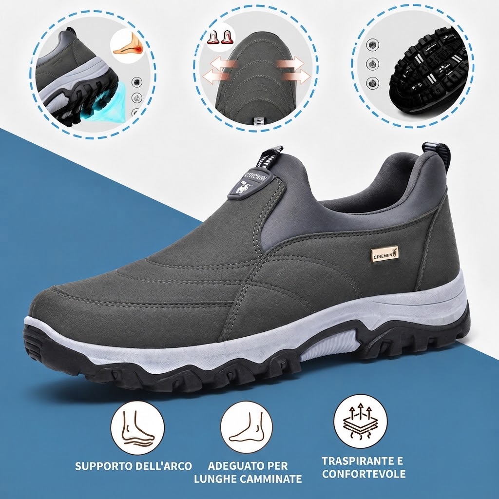 🔷Sconto del 30% oggi - Non perdete l'occasione! ⬛⏰ - Scarpe ortopediche in pelle scamosciata di un marchio australiano di lusso, morbide, comode e con un supporto eccellente 🦶 - Alleviano il dolore ai piedi