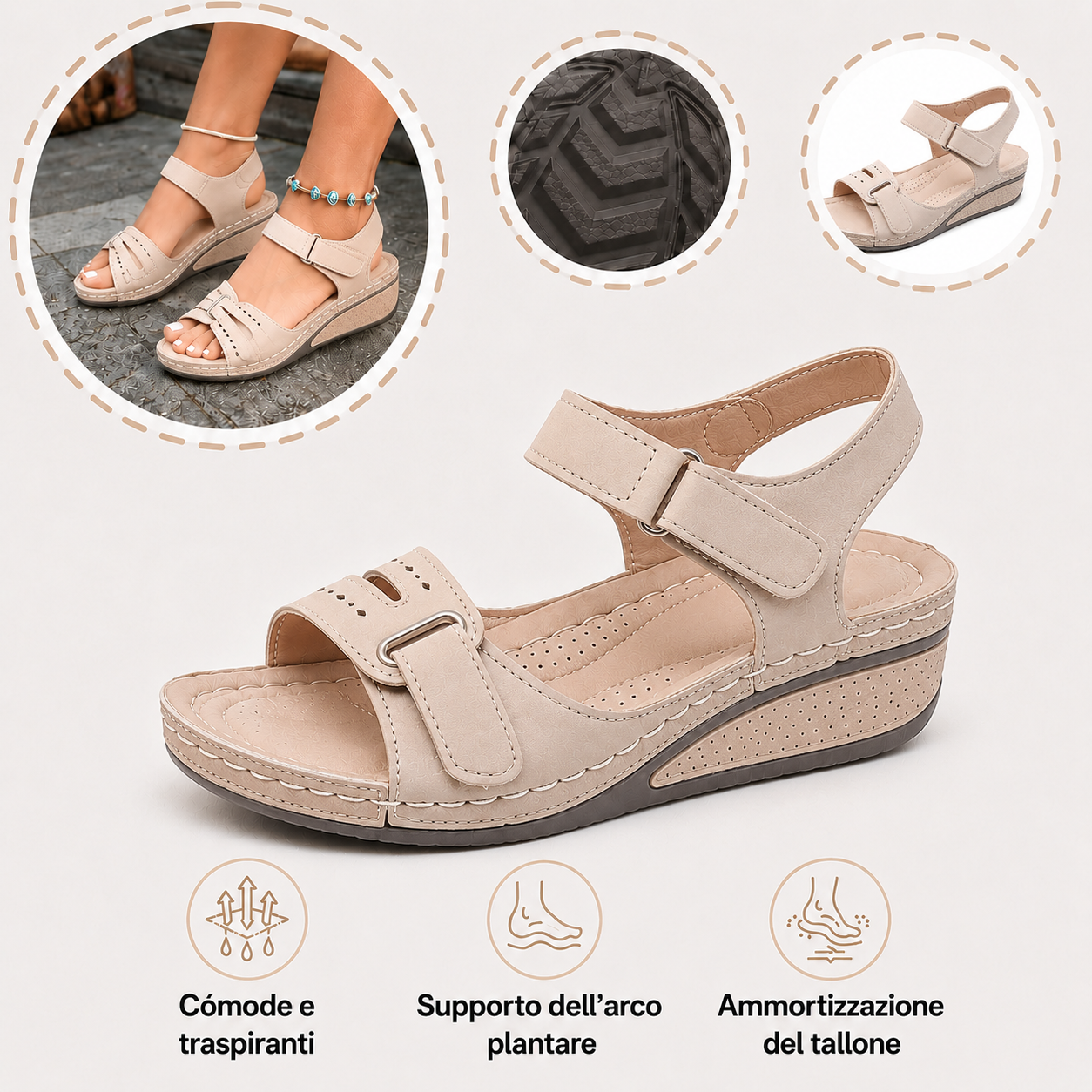 🎁Offerta a tempo limitato: 30% di sconto 🔴Sandali aperti in punta regolabili 🦶Eleganti e comodi, proteggono i tuoi piedi ✅Disponibili in diverse taglie