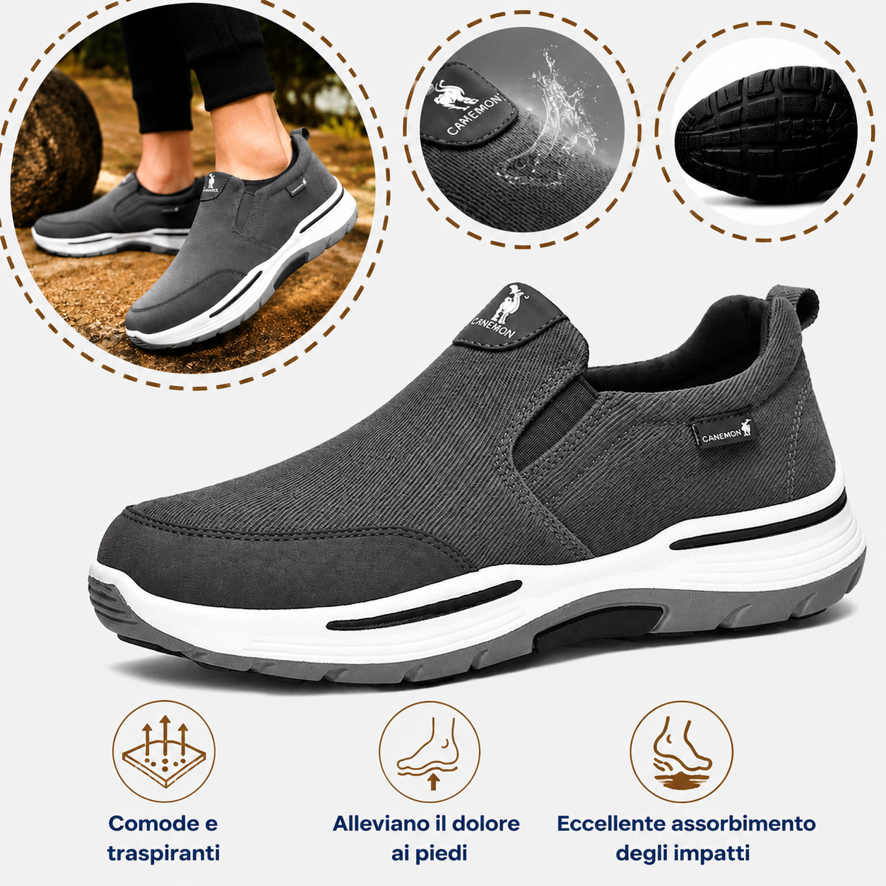 🔥 Scarpe ortopediche da uomo australiane, fatte a mano 👞 Sollievo intelligente dal dolore, facili da indossare e da togliere ✅ Impermeabili e antiscivolo - Ampia gamma di taglie