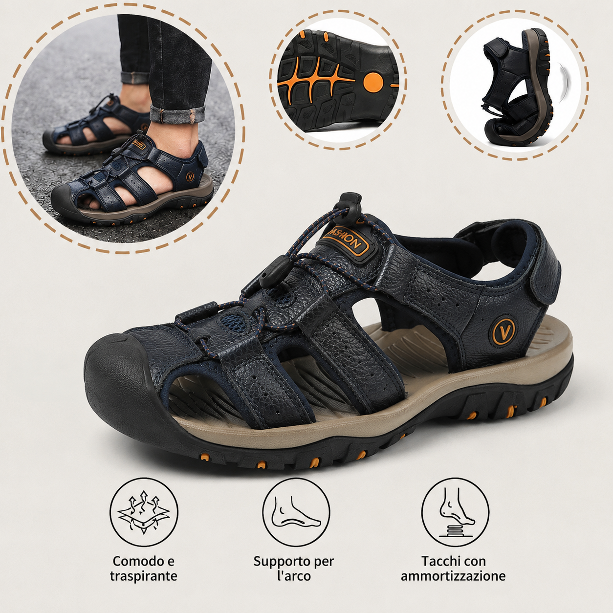 ⏰Ultimo giorno, 30% di sconto - Non perdete l'occasione!✅ Sandali comodi, supporto per l'arco plantare, alleviano il dolore ai piedi - Design ergonomico