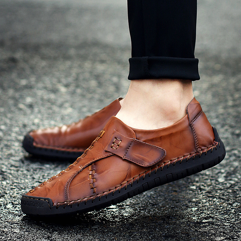 🐂 Scarpe da uomo in pelle di vitello prodotte in Australia 👞 Cucite a mano, facili da indossare e da togliere ✅ Supporto dell'arco plantare, sollievo dal dolore - camminare confortevole