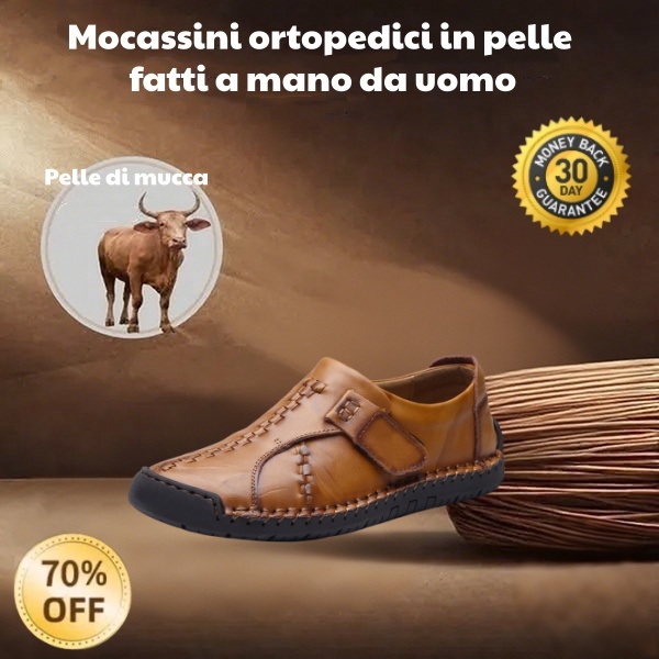 🐂 Scarpe da uomo in pelle di vitello prodotte in Australia 👞 Cucite a mano, facili da indossare e da togliere ✅ Supporto dell'arco plantare, sollievo dal dolore - camminare confortevole