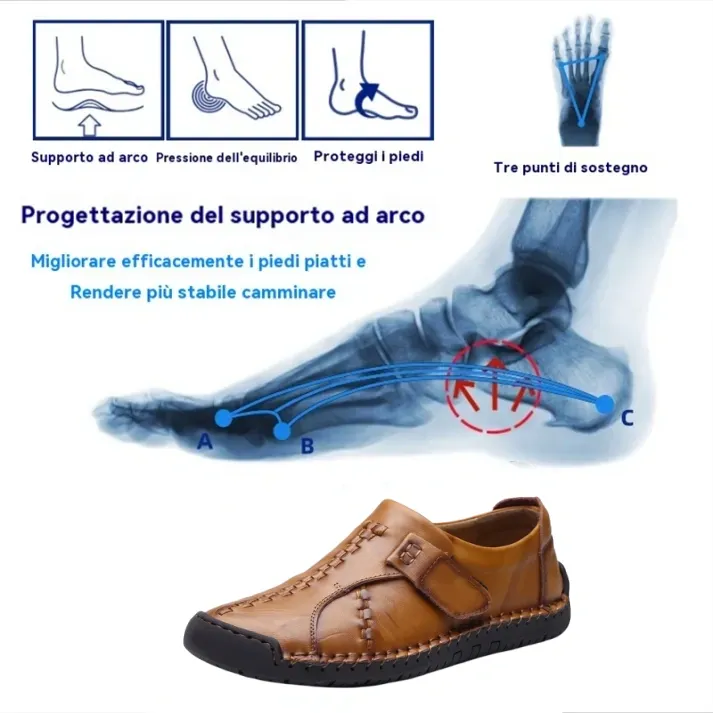 🐂 Scarpe da uomo in pelle di vitello prodotte in Australia 👞 Cucite a mano, facili da indossare e da togliere ✅ Supporto dell'arco plantare, sollievo dal dolore - camminare confortevole