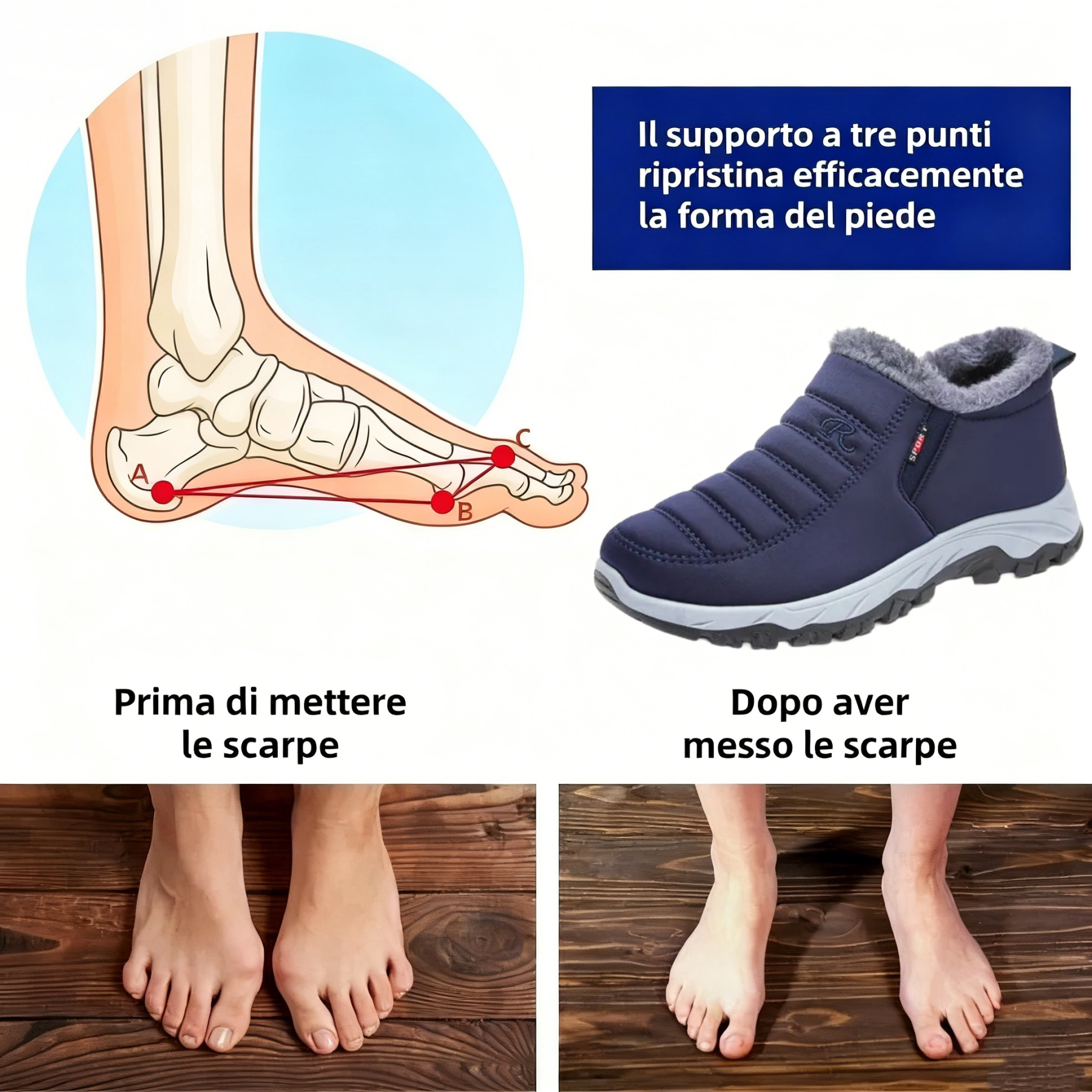 🔥Scarpe ortopediche in pelle scamosciata di un marchio australiano di lusso⏰ - Scarpe ortopediche invernali ergonomiche🦶 - Alleviano il dolore ai piedi - Unisex