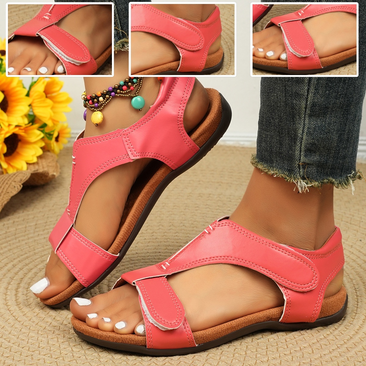 🎁Offerta a tempo limitato: 30% di sconto 🔴Sandali da passeggio regolabili con tallone aperto 🦶Eleganti e adatti a piedi piatti e per alleviare il dolore al tallone ✅Disponibili in diverse taglie