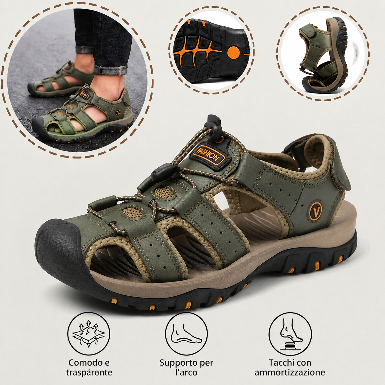 ⏰Ultimo giorno, 30% di sconto - Non perdete l'occasione!✅ Sandali comodi, supporto per l'arco plantare, alleviano il dolore ai piedi - Design ergonomico