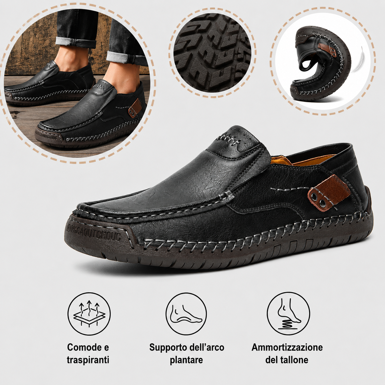 ⏰Sconto del 70% per un periodo limitato: non perdere questa opportunità🔥Scarpe ortopediche impermeabili ed eleganti da uomo👞: migliorano la postura e consentono di camminare e stare in piedi senza dolore
