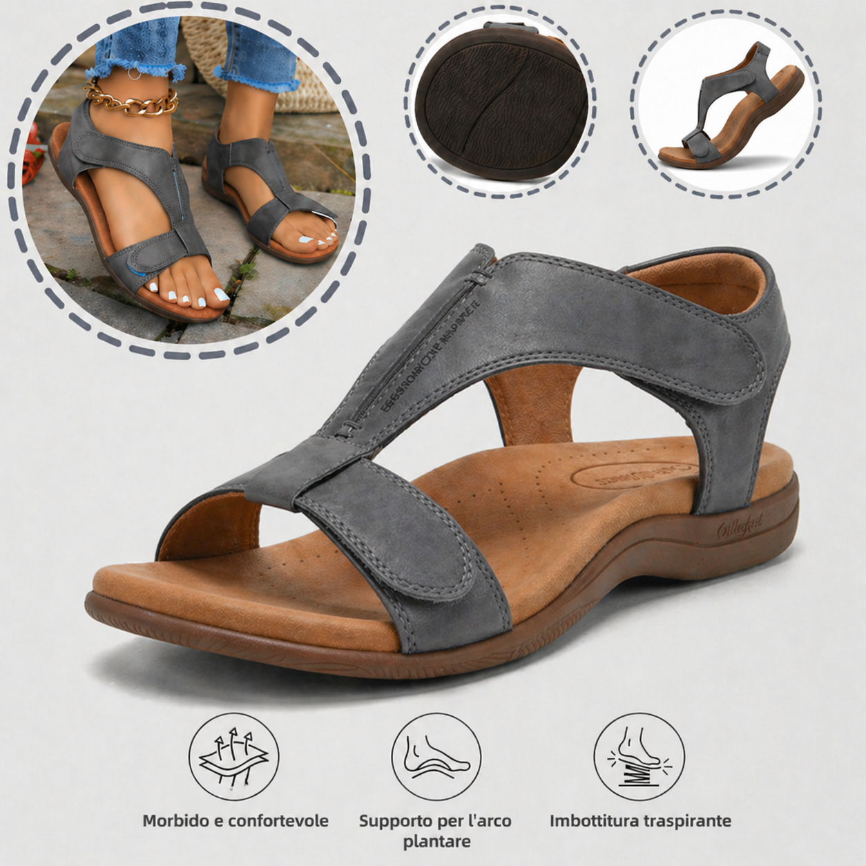🎁Offerta a tempo limitato: 30% di sconto 🔴Sandali aperti in punta regolabili 🦶Eleganti e comodi, proteggono i tuoi piedi ✅Disponibili in diverse taglie