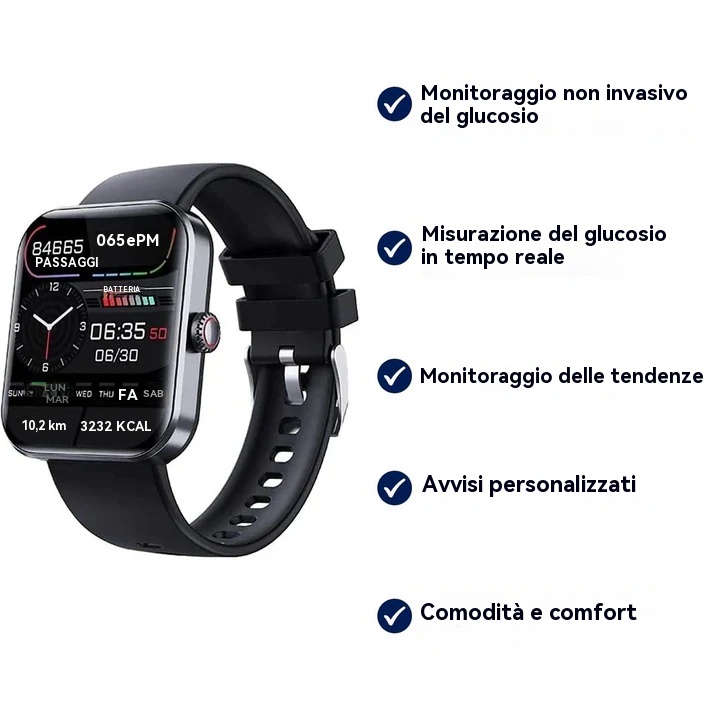 Nuovo orologio per il monitoraggio della glicemia