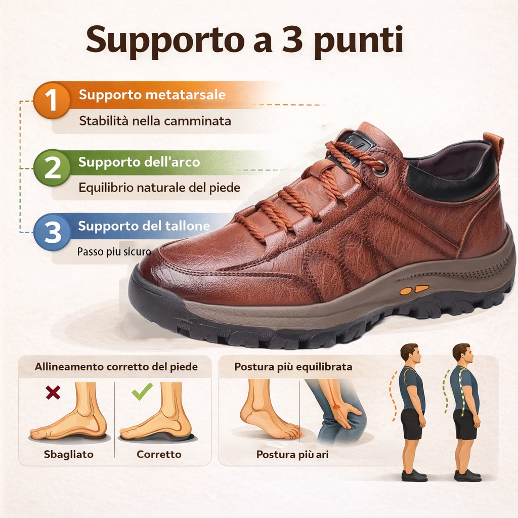 ⏰Sconto del 30% oggi!🔥 Nuove scarpe ortopediche 2026: la morbida fodera riduce la pressione sul piede, facilitando la camminata.