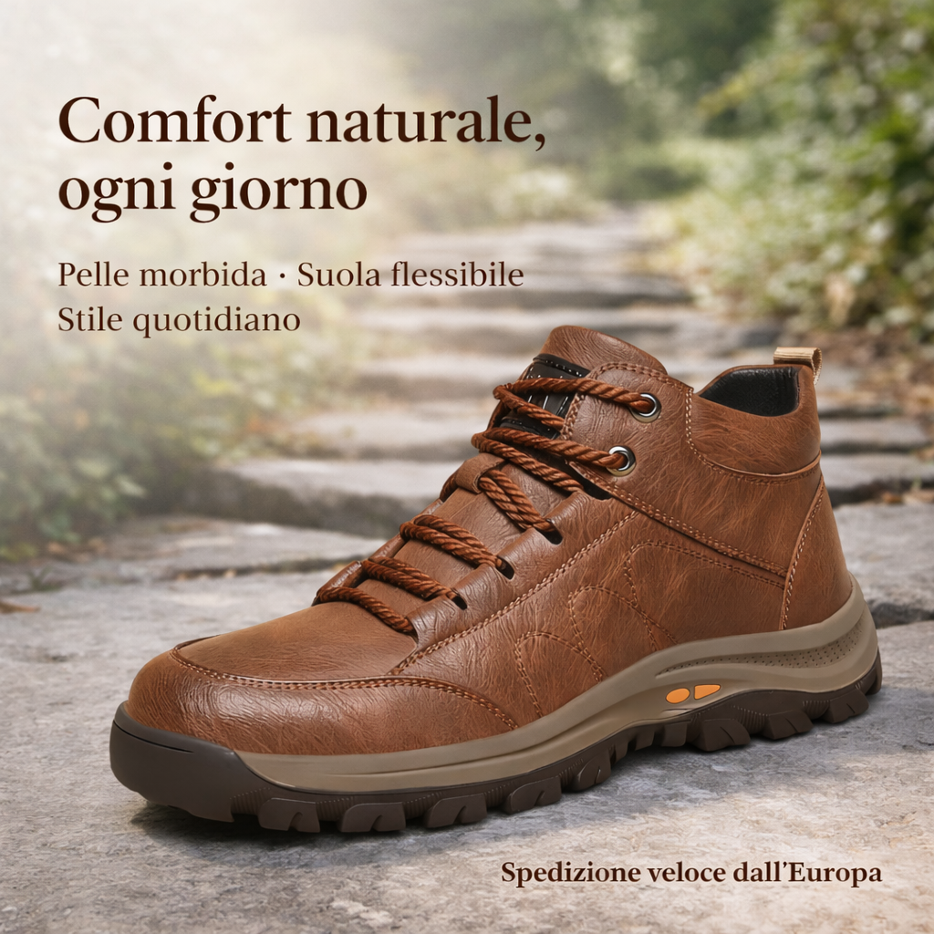 🔥 Ultimo giorno, sconto del 30%! ⏰ Scarpe ortopediche da uomo di lusso dal design ergonomico ✅ Morbide e comode con un supporto eccellente 🦶 - Alleviano efficacemente il dolore ai piedi