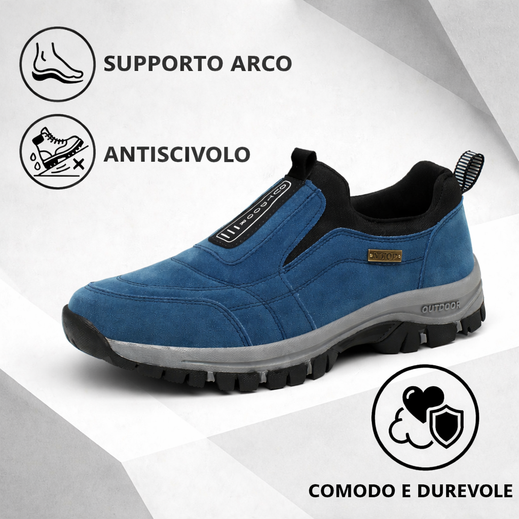 🔴Scarpe in pelle scamosciata di alta qualità🦶Alleviano il dolore ai piedi e la fascite plantare - Impermeabili, antiscivolo e facili da indossare e togliere✅Disponibili in diverse taglie
