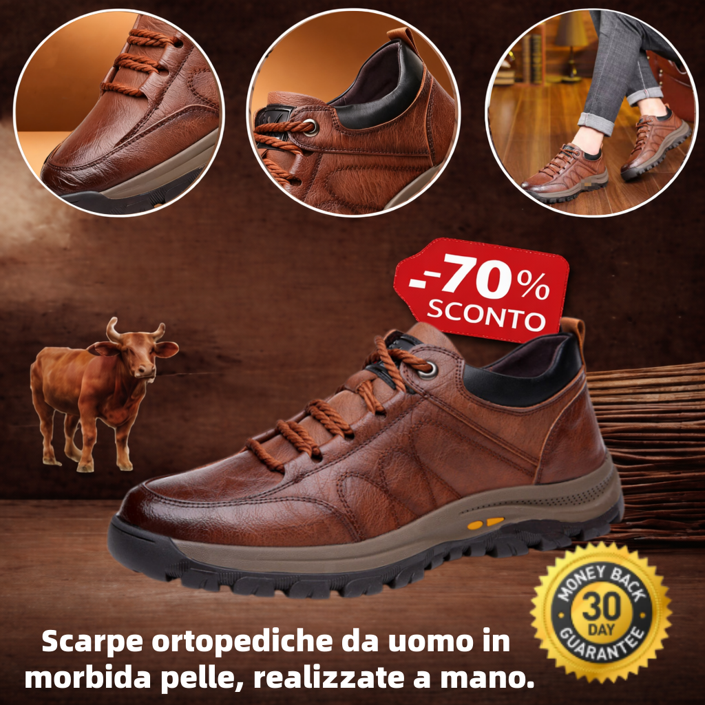 🔴Scarpe in pelle di alta qualità🦶Design ergonomico: facili da indossare e da togliere, correggono i problemi del piede✅Disponibili in diverse taglie