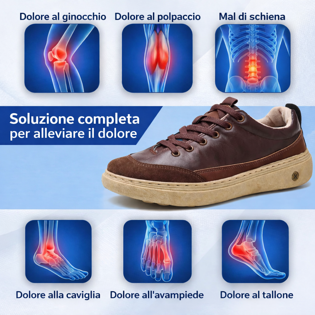 🎁Offerta a tempo limitato: 30% di sconto🔴Scarpe in pelle di alta qualità🦶Alleviano il dolore ai piedi e la fascite plantare - Impermeabili e antiscivolo✅Disponibili in diverse taglie