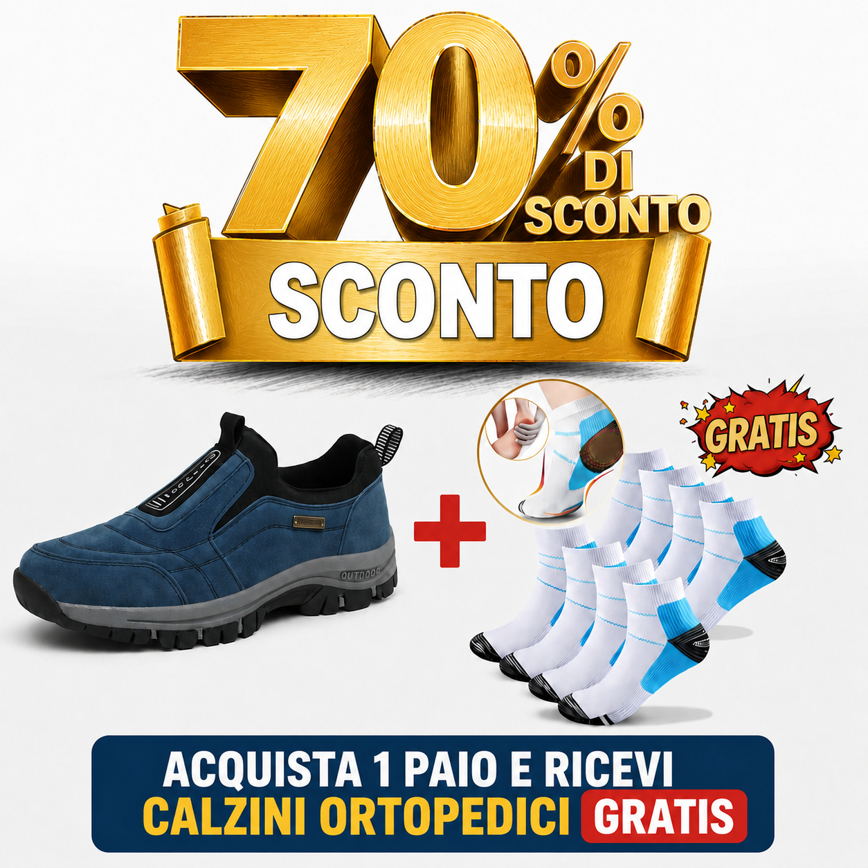 🔷Sconto del 30% oggi: non perdete l'occasione! ⬛Nuove scarpe ortopediche in pelle scamosciata, morbide e comode - scarpe da passeggio ultraleggere✅Progettate per alleviare il dolore alle gambe.