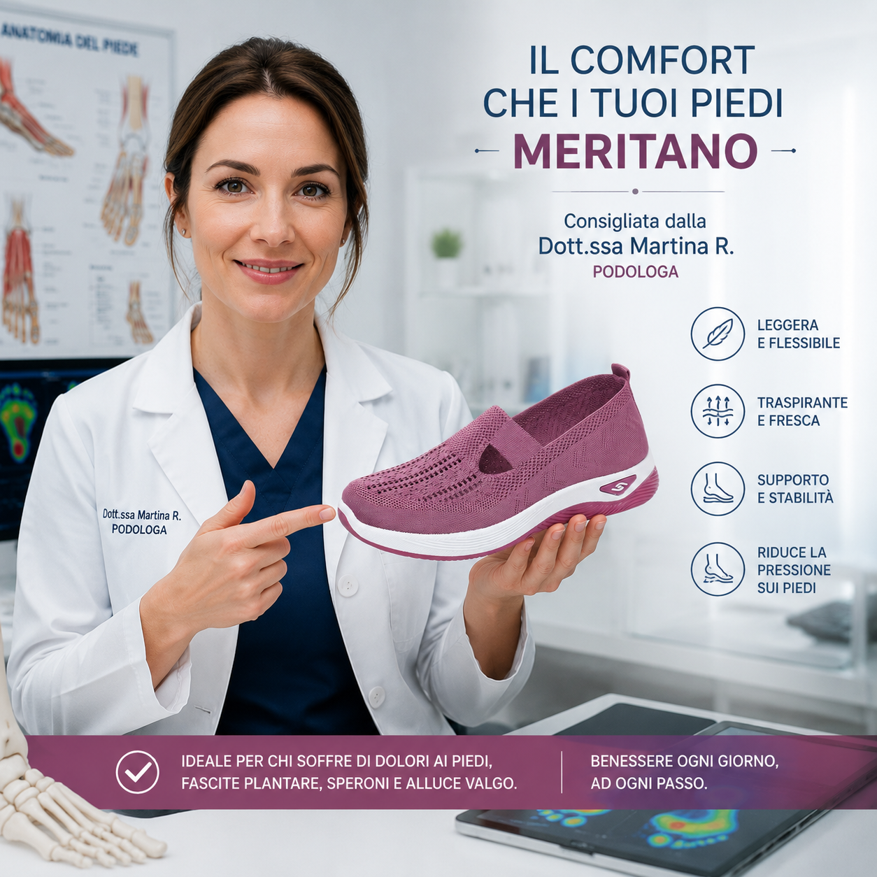 🎉Sono arrivati ​​i nuovi sandali da donna! 👟Solette in memory foam🚶‍♂️ Camminata senza dolore | Supporto ortopedico + Esperienza confortevole