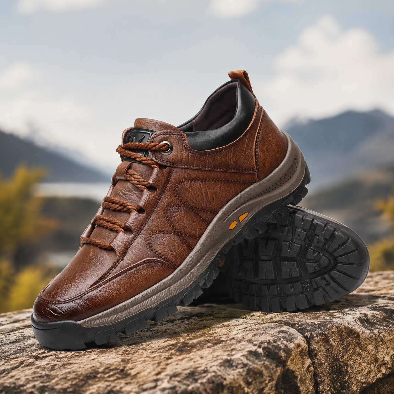 🐂 Scarpe da uomo in pelle di vitello, cucite a mano in Australia 👞 Sollievo intelligente dal dolore tramite IA, facili da indossare e da togliere ✅ Piena correzione: impermeabili e antiscivolo