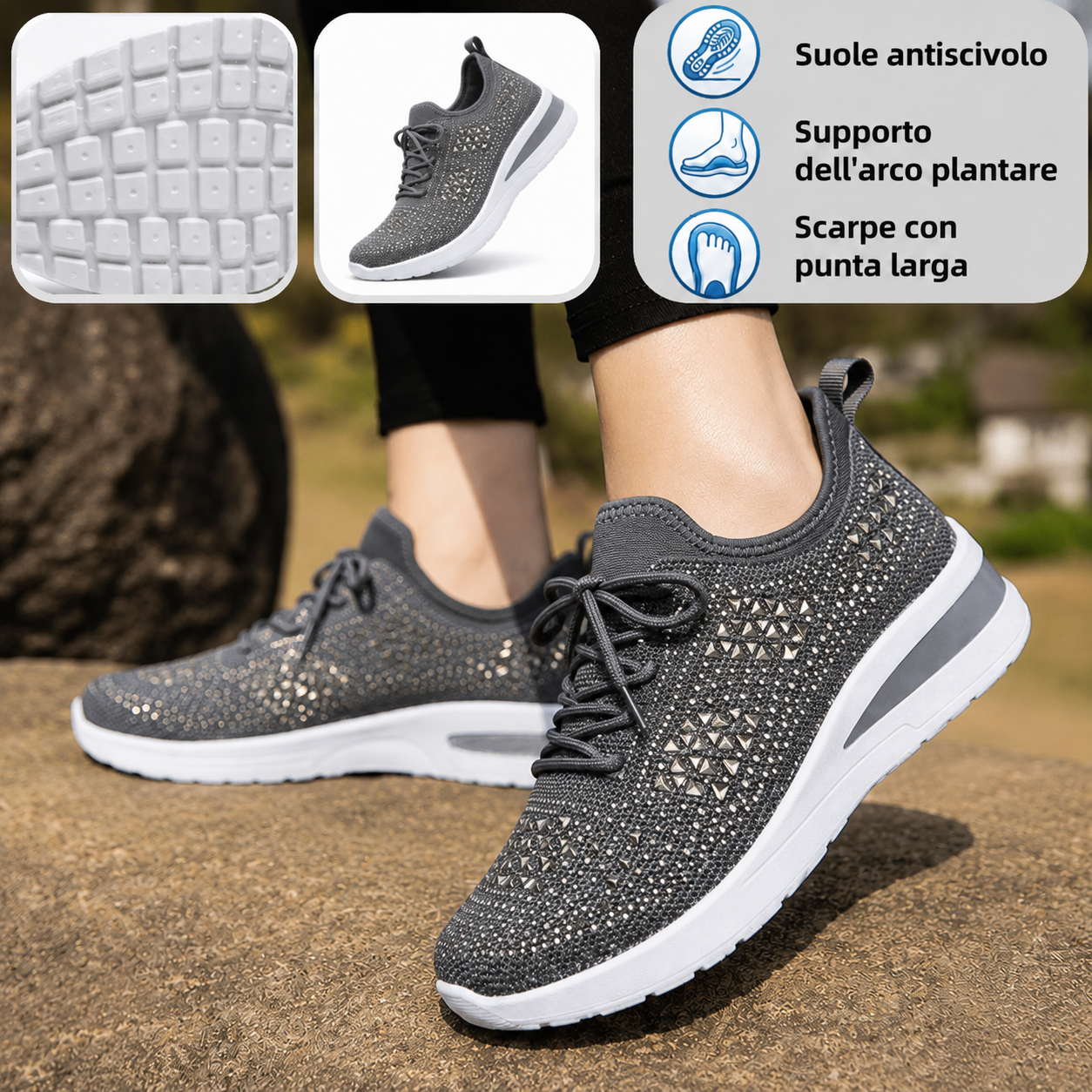 🎉Sconto del 30% oggi - non perdete l'occasione! ⏰ Scarpe estive ortopediche ergonomiche con supporto plantare 👞 Alleviano facilmente il dolore ai piedi