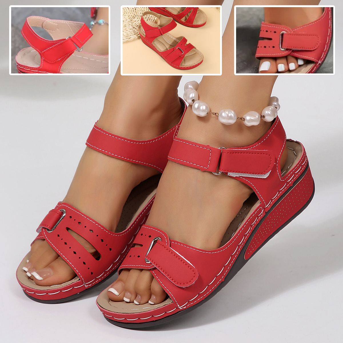 🎁Offerta a tempo limitato: 30% di sconto 🔴 Sandali da passeggio regolabili con tallone aperto 🦶 Eleganti e confortevoli per i problemi ai piedi ✅ Disponibili in diverse taglie