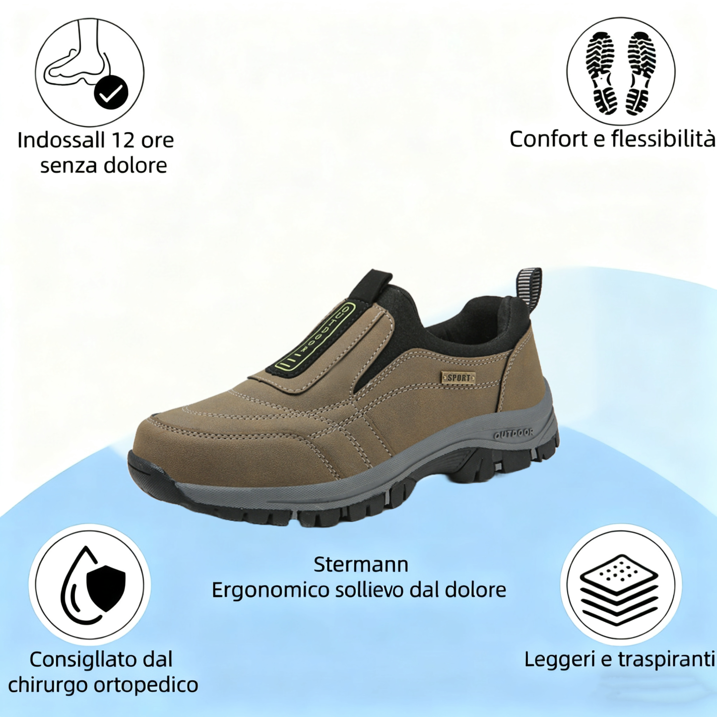 ⏰Sconto limitato del 70% su 🔥Scarpe ortopediche da uomo impermeabili ed eleganti👞: migliorano la postura e ti consentono di camminare e stare in piedi senza dolore