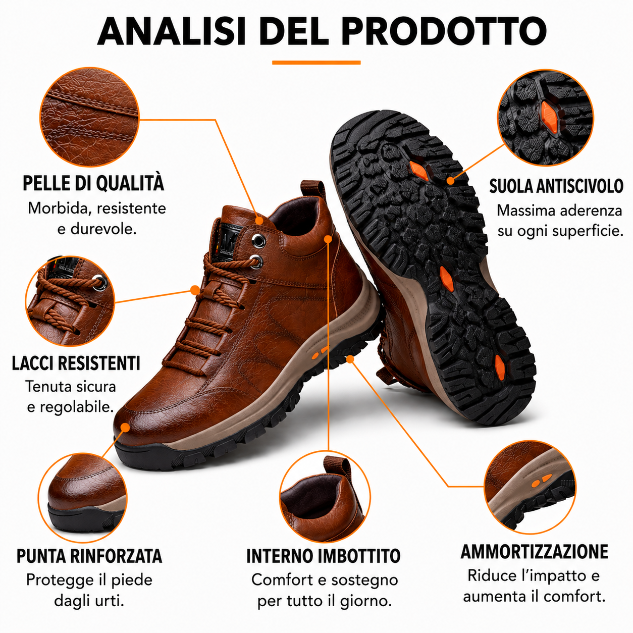 🔥 Scarpe da uomo in pelle di vitello, cucite a mano in Australia 👞 Sollievo intelligente dal dolore grazie all'intelligenza artificiale, facili da indossare e da togliere ✅ Correzione completa: impermeabili e antiscivolo
