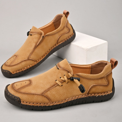 🐂 Scarpe da uomo in pelle di vitello prodotte in Australia 👞 Cucite a mano, facili da indossare e da togliere ✅ Supporto dell'arco plantare, sollievo dal dolore - camminare confortevole
