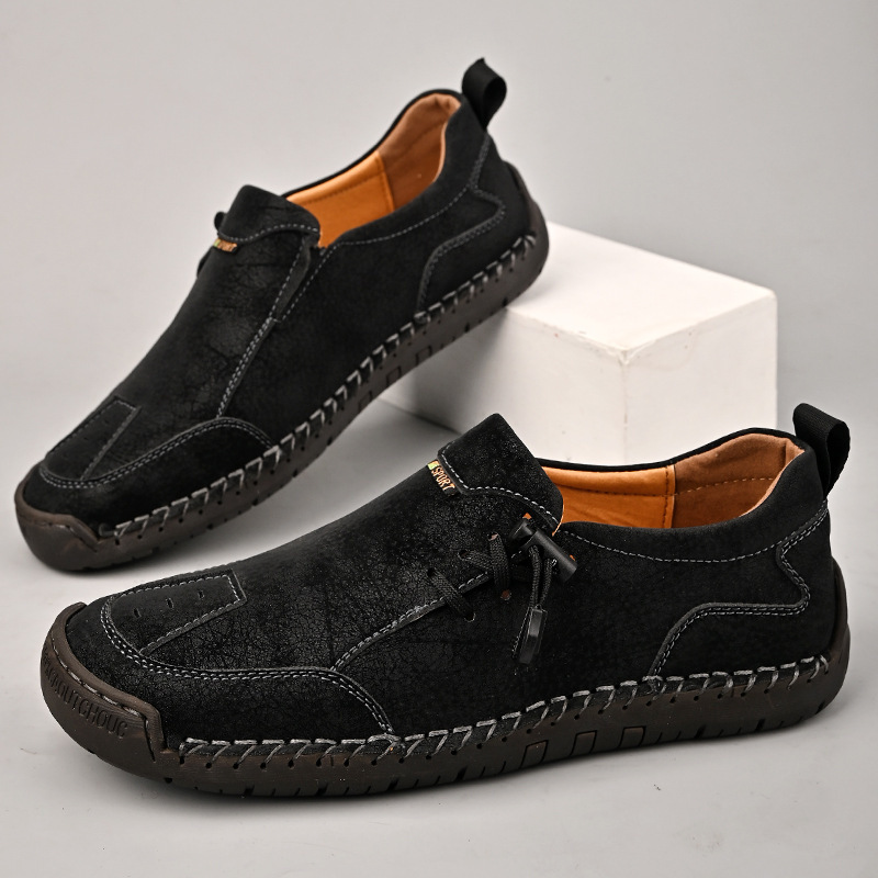 🐂 Scarpe da uomo in pelle di vitello prodotte in Australia 👞 Cucite a mano, facili da indossare e da togliere ✅ Supporto dell'arco plantare, sollievo dal dolore - camminare confortevole