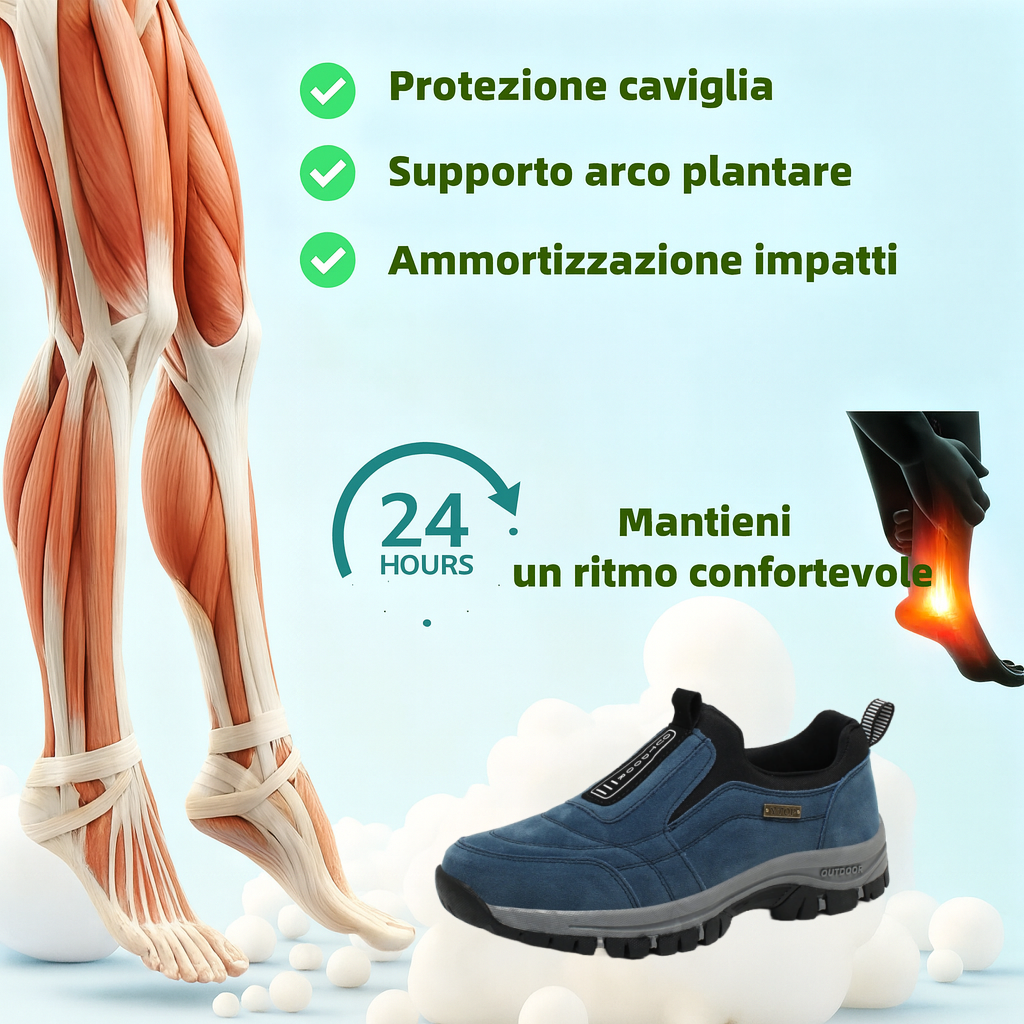 🔥Offerta speciale con sconto del 30% a tempo limitato⏰ Scarpe ortopediche in pelle scamosciata di un marchio di lusso australiano, che alleviano il dolore ai piedi e offrono un supporto eccellente🦶 - Impermeabili e antiscivolo