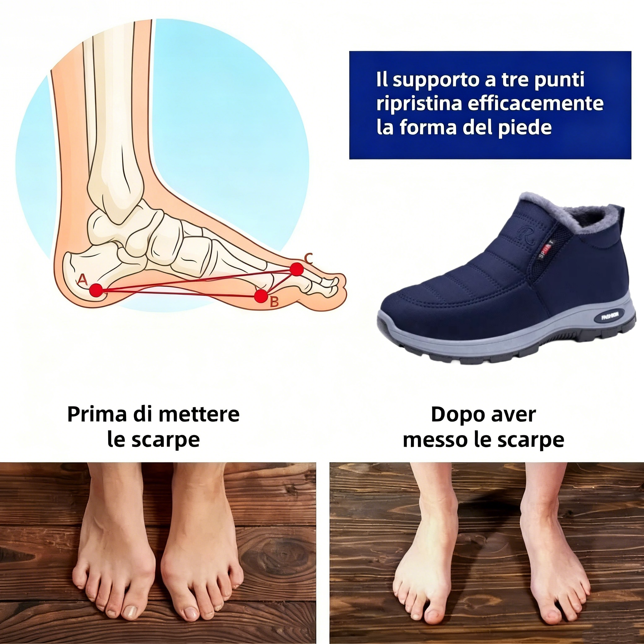 🔥Marchio australiano di lusso ⏰Scarpe ortopediche in pelle scamosciata - Scarpe ortopediche invernali ergonomiche🦶 - Alleviano il dolore ai piedi - Unisex