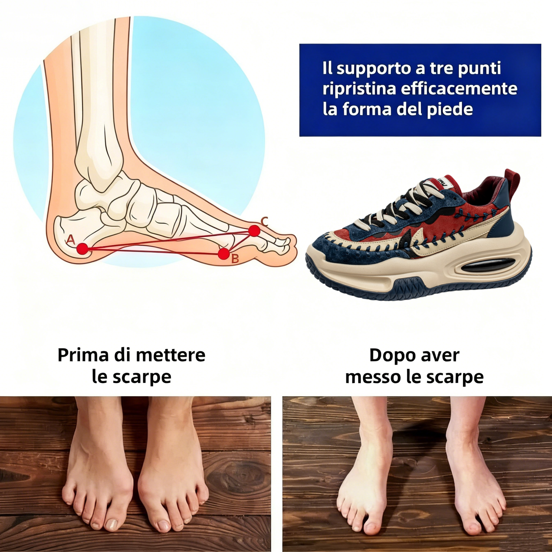 🔥Sconto del 70% l'ultimo giorno, non perdertelo ⏰ Nuove scarpe casual ergonomiche 👞 Supporto dell'arco plantare - camminata comoda