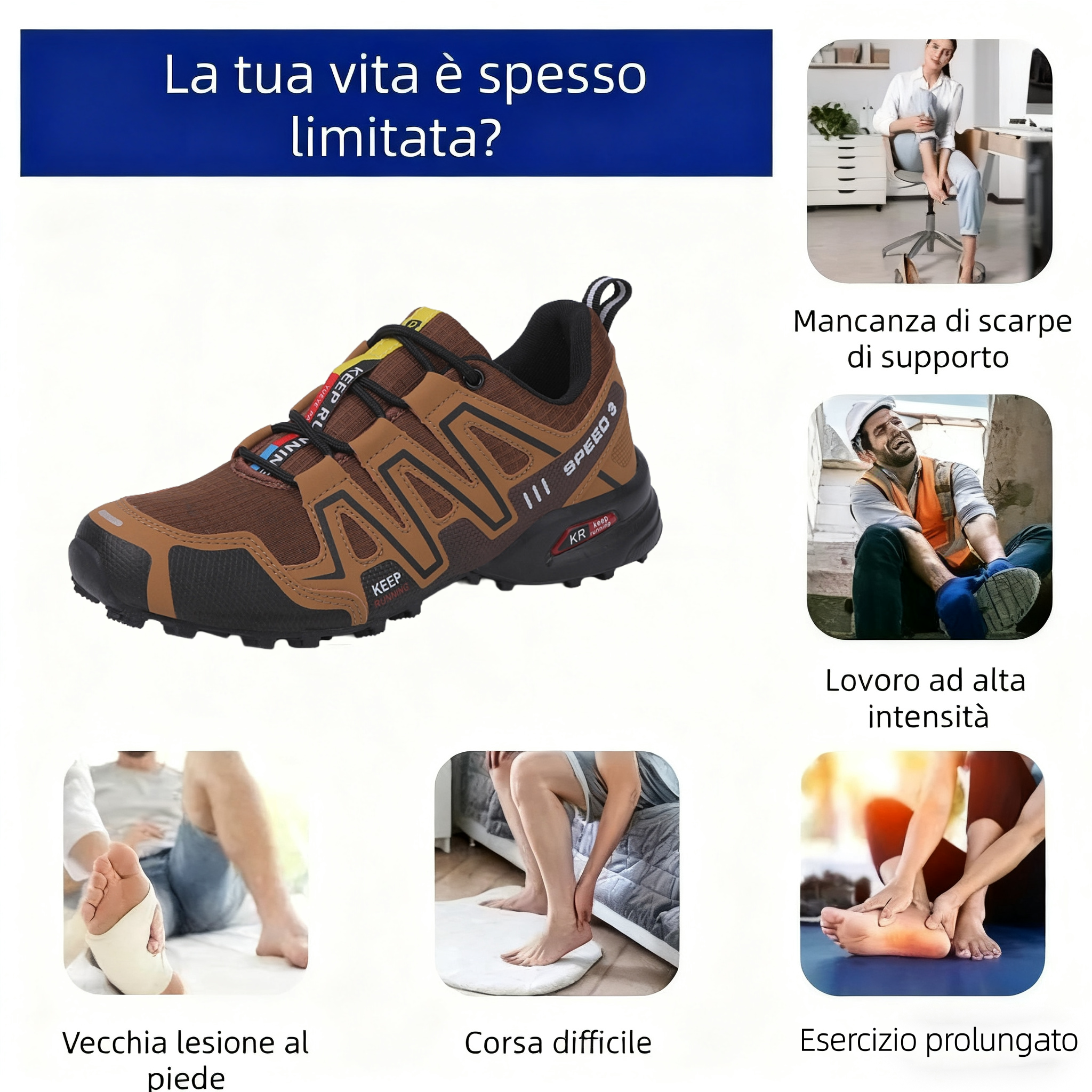 🔥Ultimo giorno con il 30% di sconto! Non lasciartelo sfuggire!⏰ Scarpe ortopediche dal design ergonomico per alleviare il dolore alla schiena, alle articolazioni e ai piedi - unisex