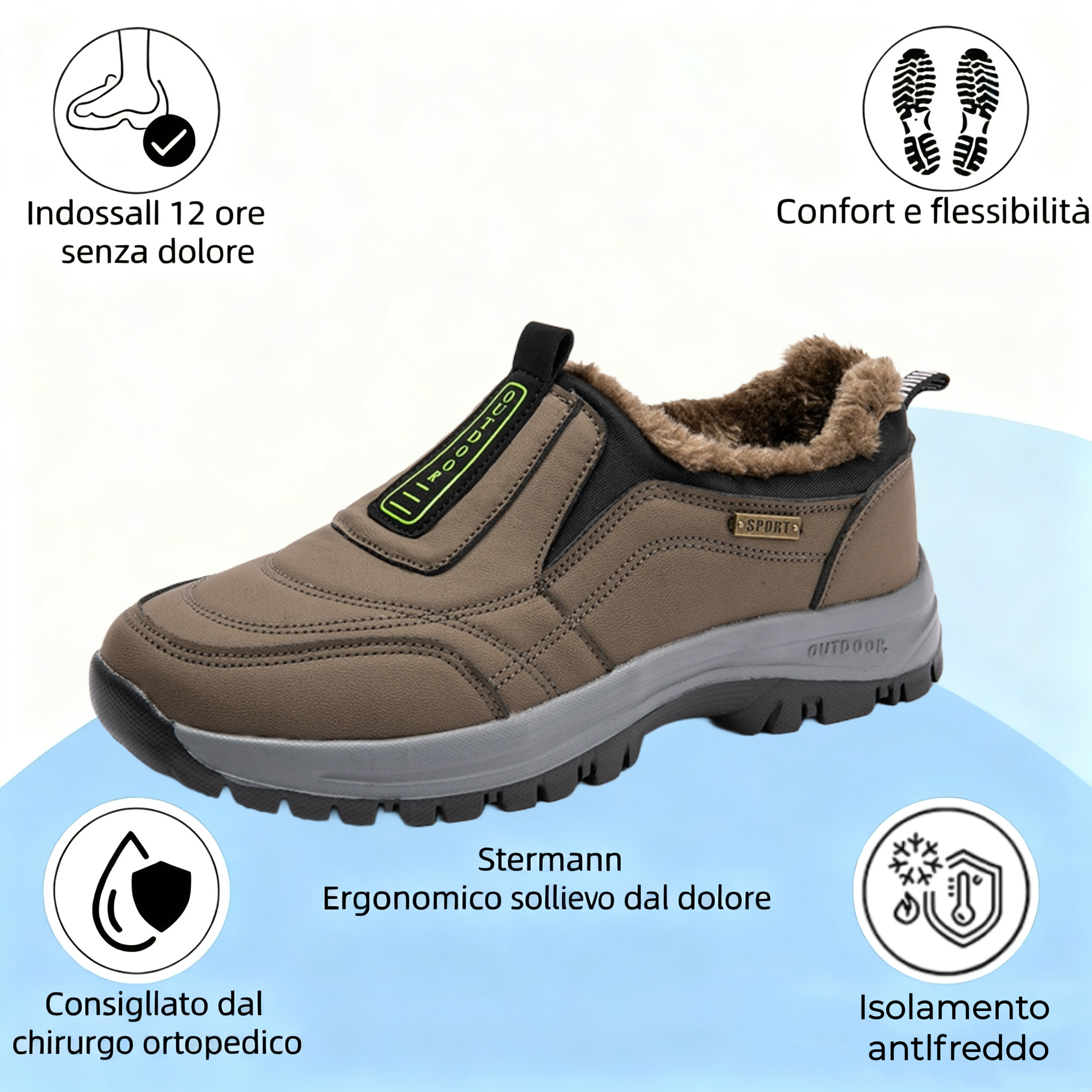 🔷Sconto del 70% oggi - non perdertelo ⬛ ⏰ - Plantari invernali in pelle scamosciata morbidi, comodi e di supporto di un marchio australiano di lusso 🦶 - Allevia il dolore ai piedi